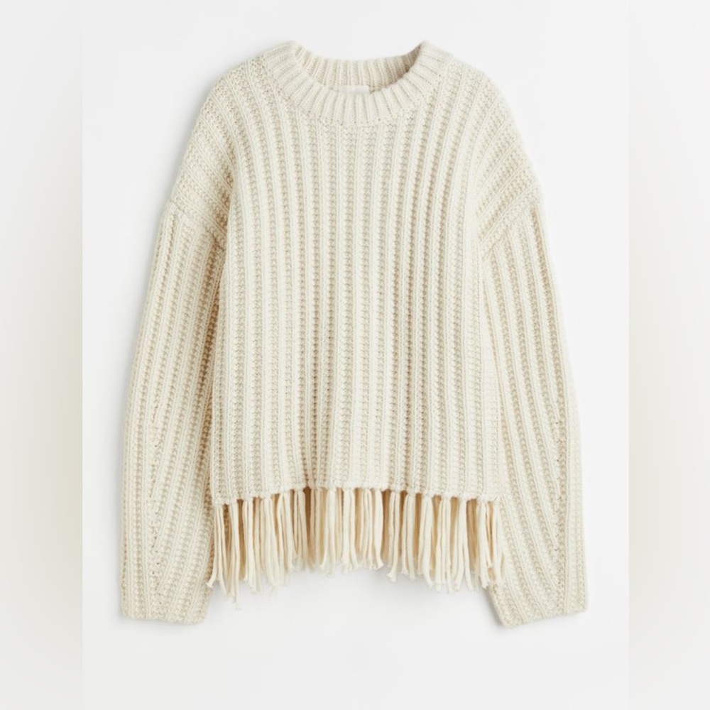 H&M Fringe-Trimmed Sweater